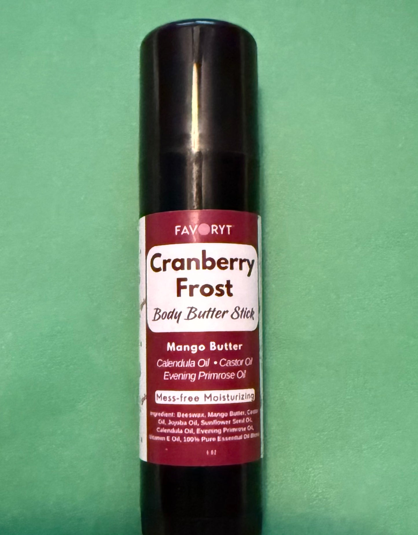 FAVORYT BRAND
* Limited Edition Cranberry Frost Body Butter Stick – Ultra-Moisturizing Natural Winter Skincare for Dry & Sensitive Skin
