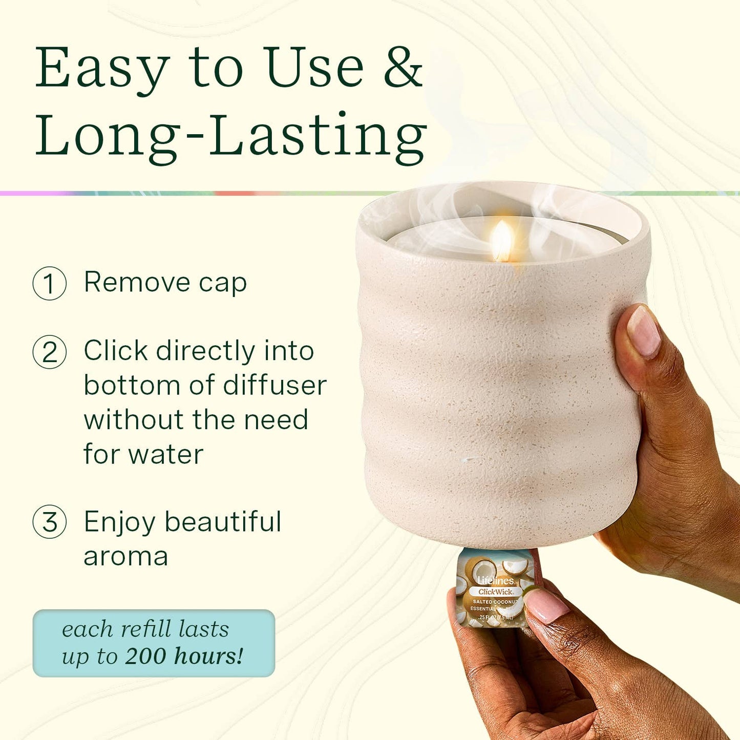 ClickWick Salted Coconut Refill