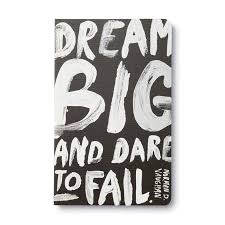Compendium Dream Big and Dare to Fail Journal black and white cover