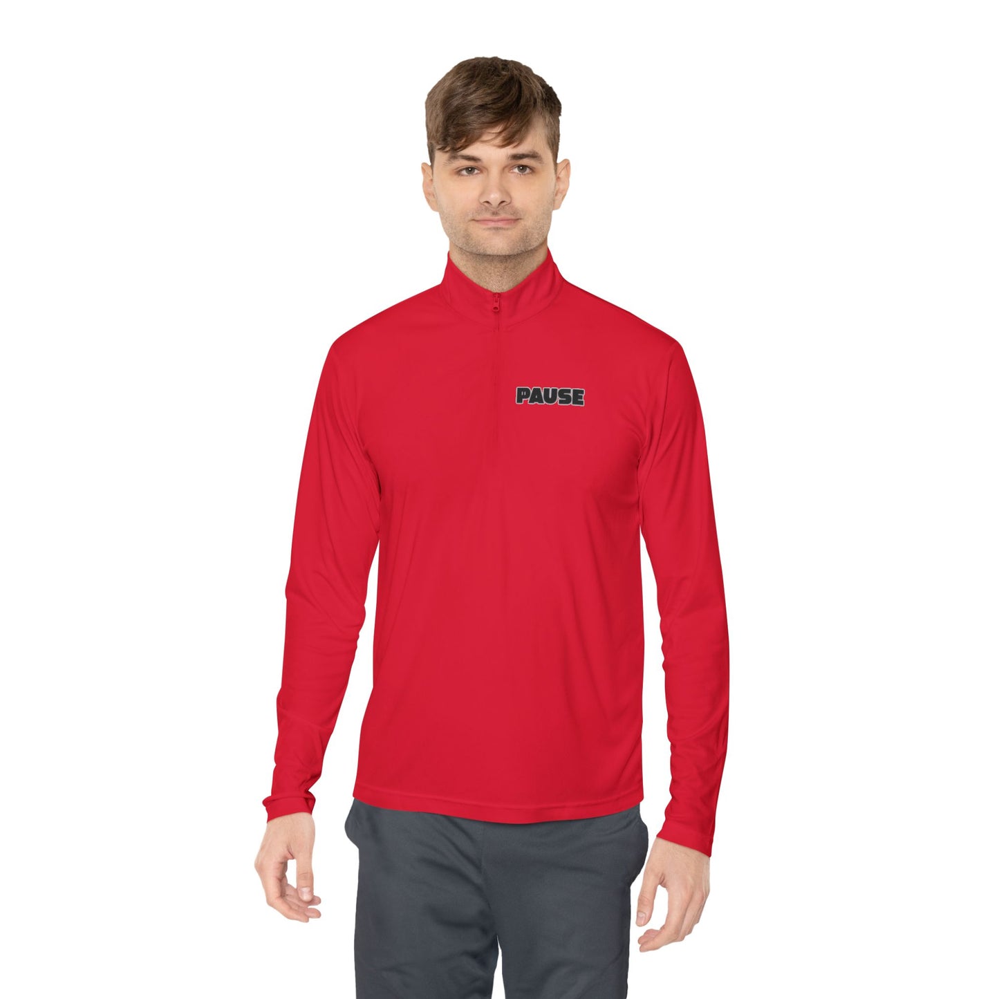 Pause Unisex Quarter-Zip Pullover - Relaxed Fit Casual Wear