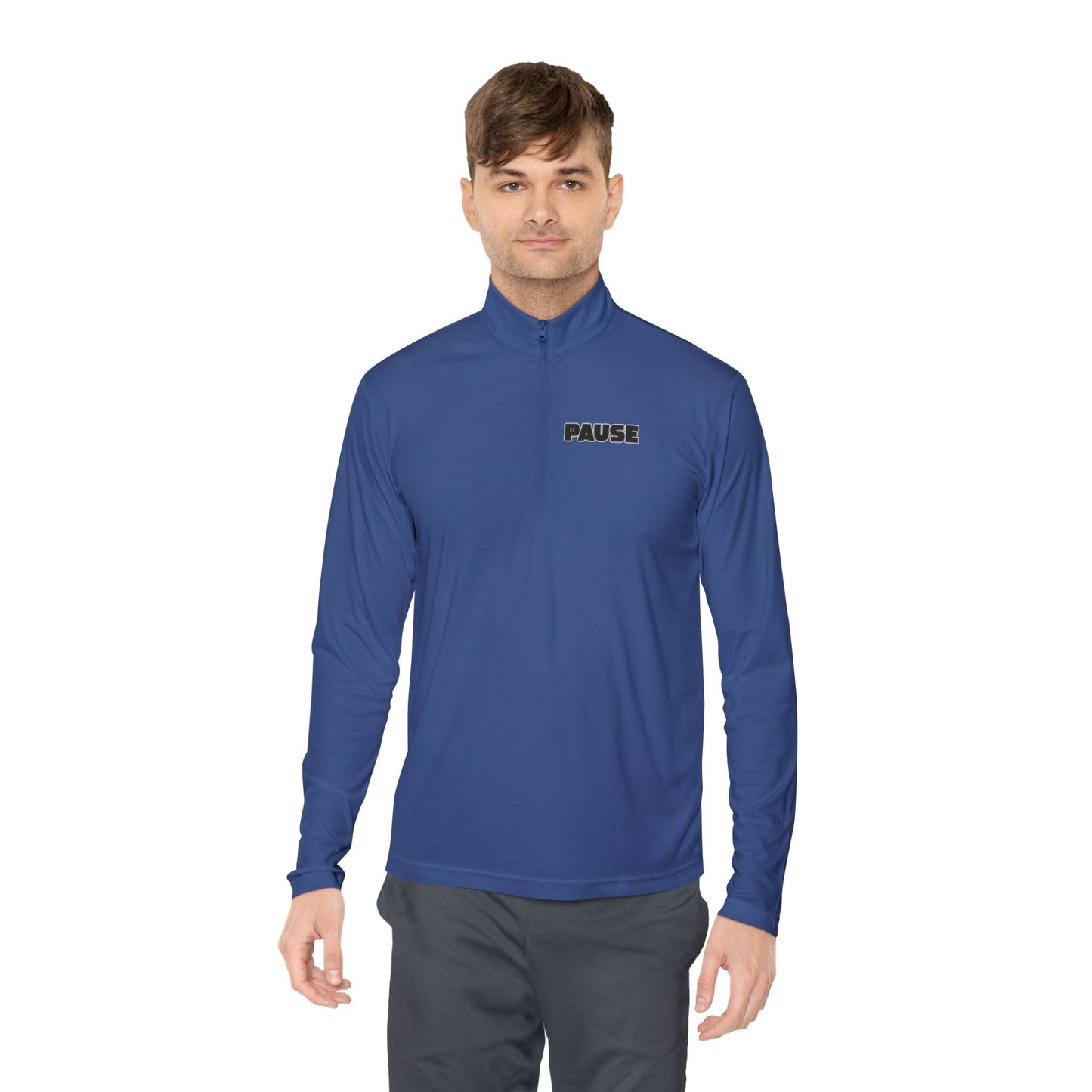 Pause Unisex Quarter-Zip Pullover - Relaxed Fit Casual Wear