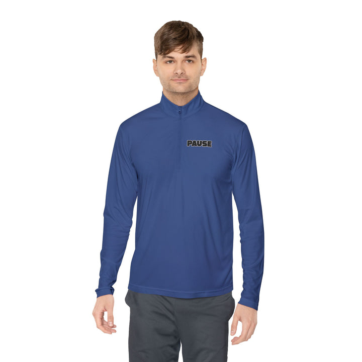 Pause Unisex Quarter-Zip Pullover - Relaxed Fit Casual Wear