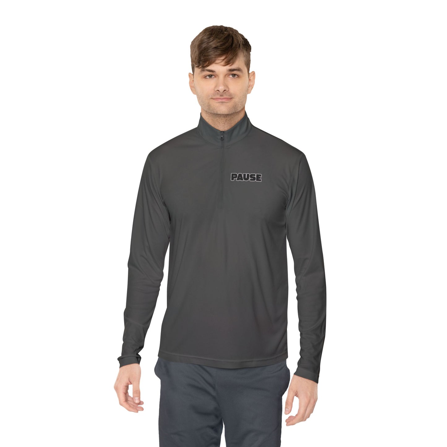 Pause Unisex Quarter-Zip Pullover - Relaxed Fit Casual Wear