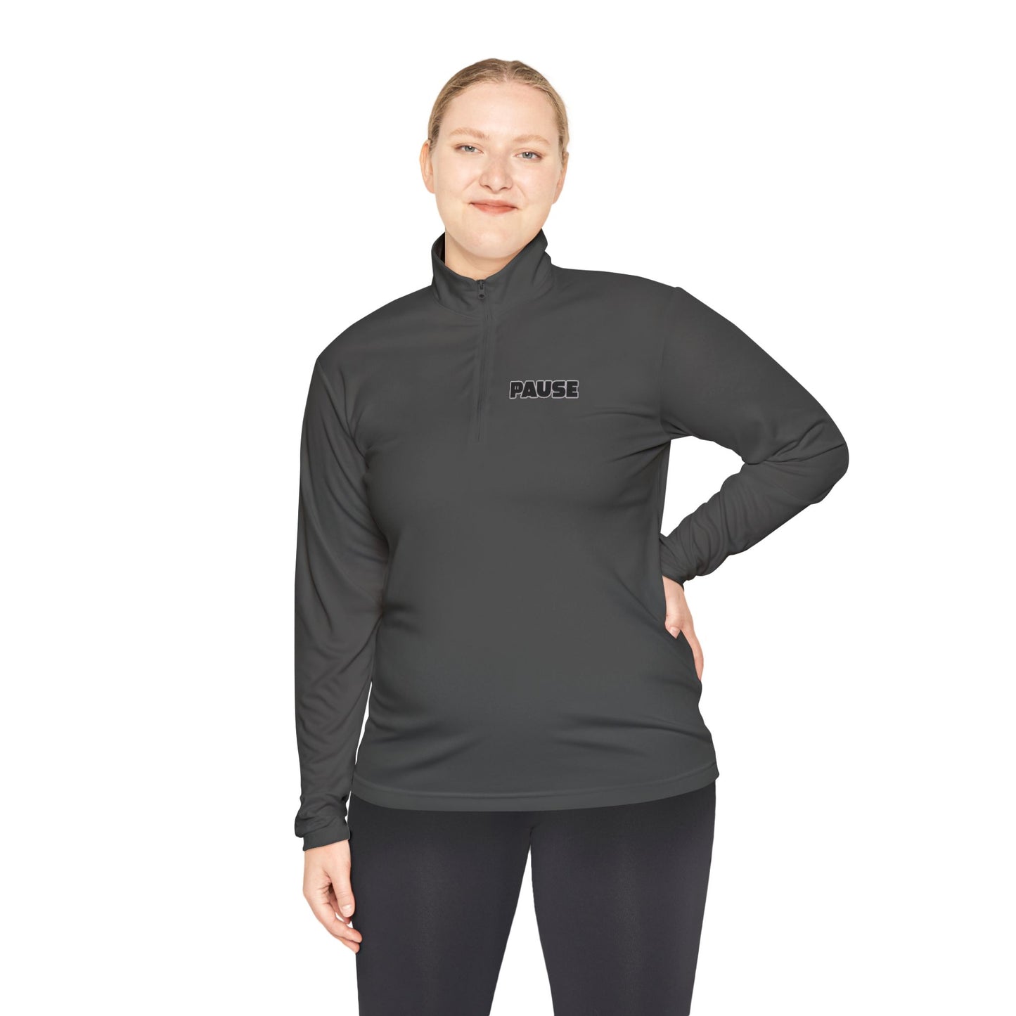 Pause Unisex Quarter-Zip Pullover - Relaxed Fit Casual Wear