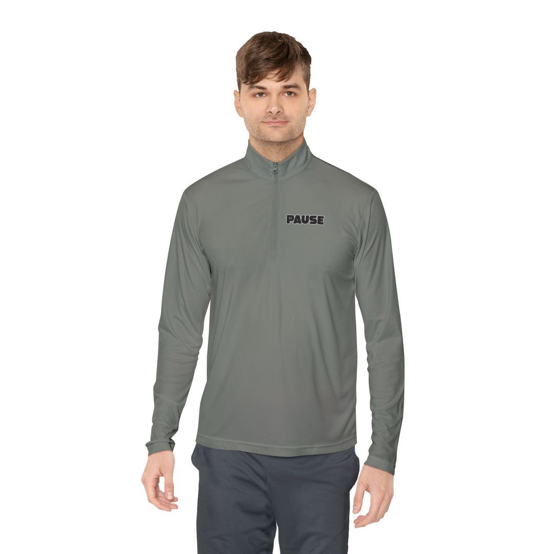 Pause Unisex Quarter-Zip Pullover - Relaxed Fit Casual Wear