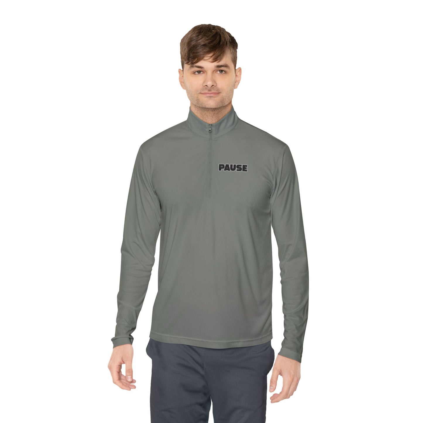 Pause Unisex Quarter-Zip Pullover - Relaxed Fit Casual Wear
