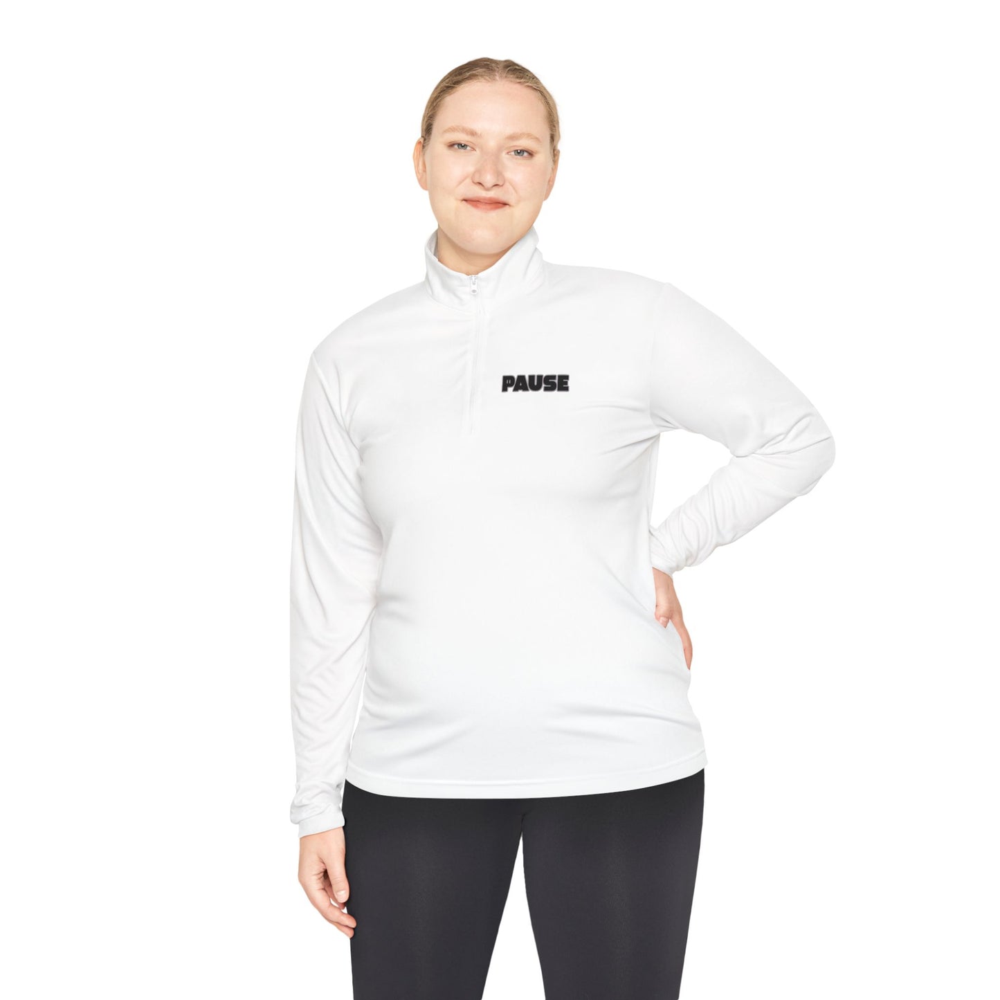 Pause Unisex Quarter-Zip Pullover - Relaxed Fit Casual Wear