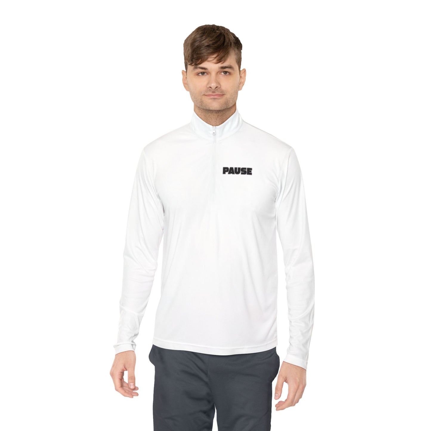 Pause Unisex Quarter-Zip Pullover - Relaxed Fit Casual Wear