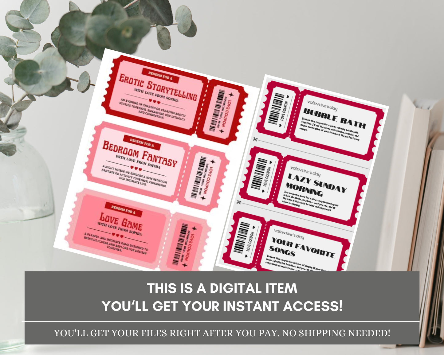 The image is a digital item that you'll get your instant access to. You'll get your files right after you pay, no shipping needed!