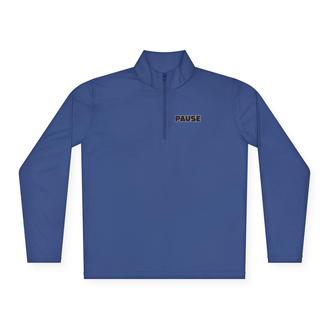 Pause Unisex Quarter-Zip Pullover - Relaxed Fit Casual Wear