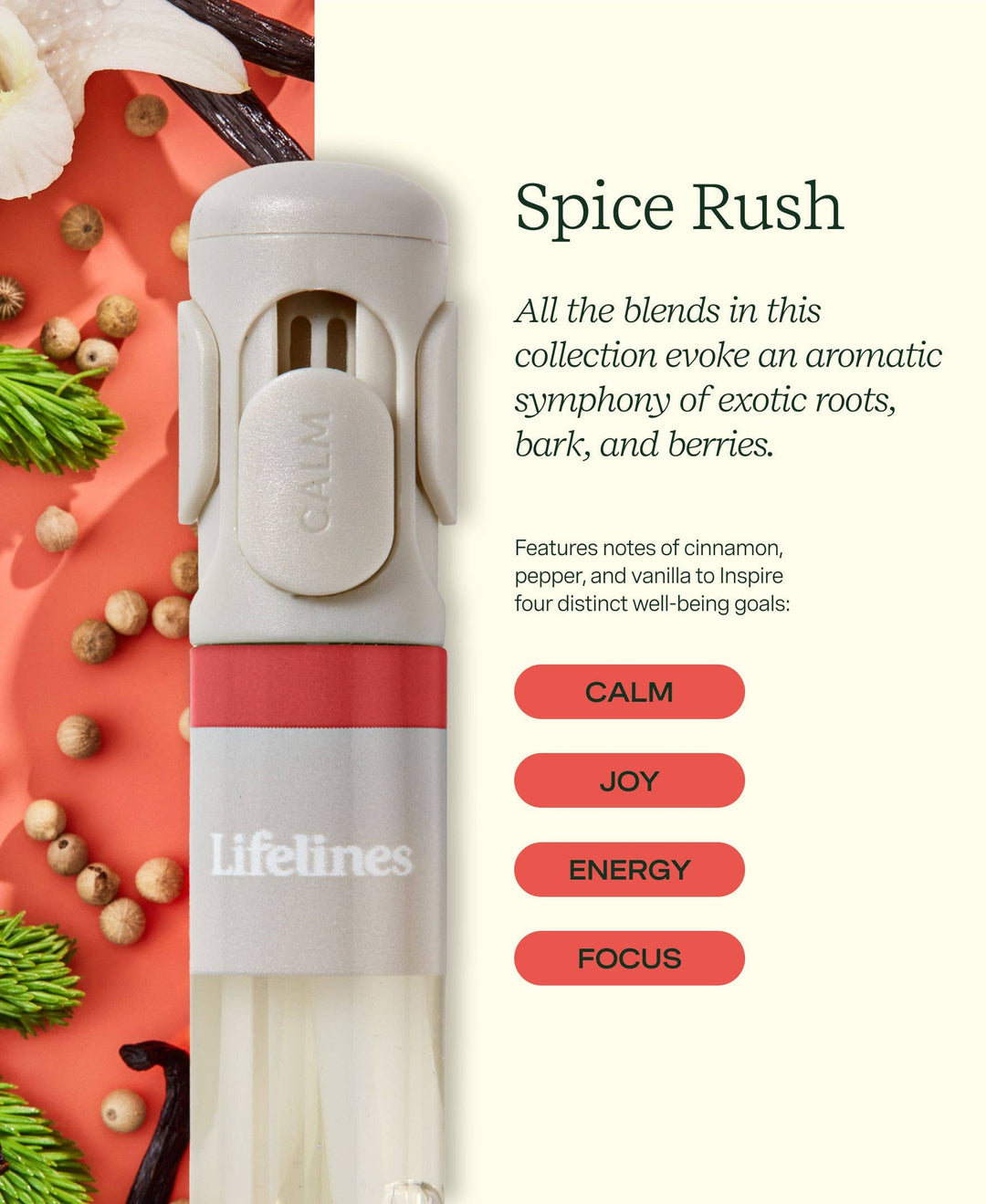Lifelines Pen Diffuser with Essential Oil Blends-Spice Rush