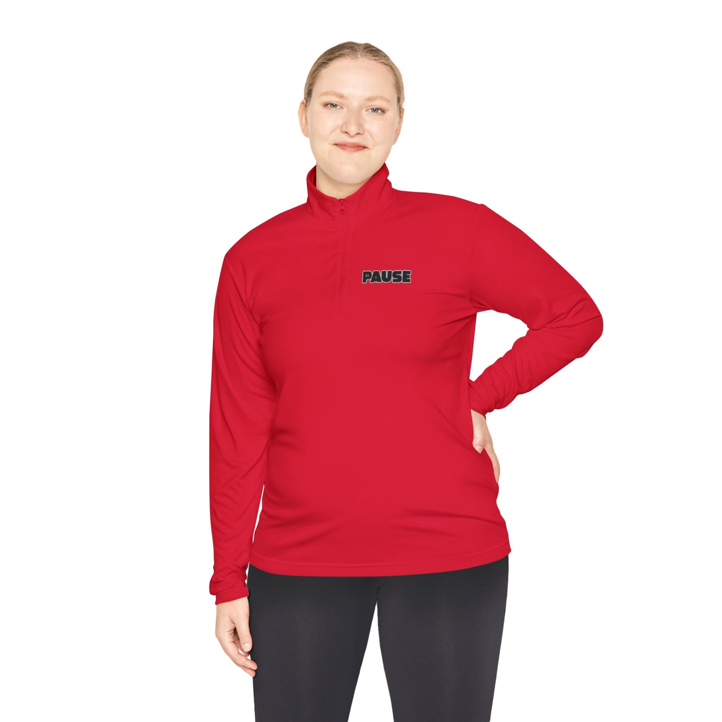 Pause Unisex Quarter-Zip Pullover - Relaxed Fit Casual Wear