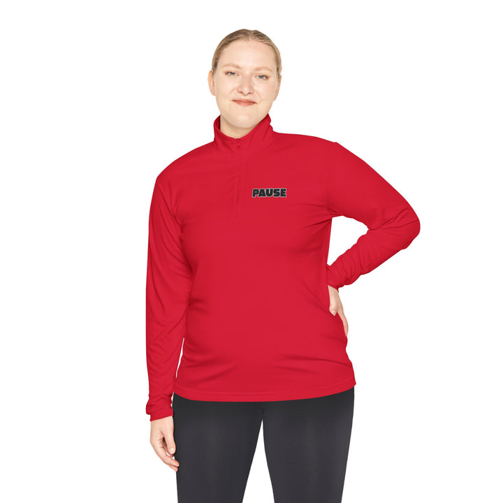 Pause Unisex Quarter-Zip Pullover - Relaxed Fit Casual Wear