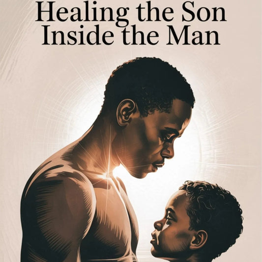 a man and a child standing close together, with the man appearing to be looking down at the child.