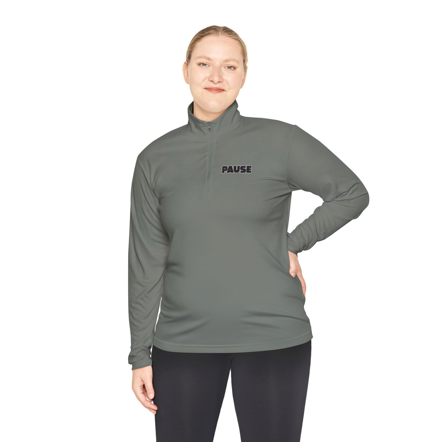 Pause Unisex Quarter-Zip Pullover - Relaxed Fit Casual Wear