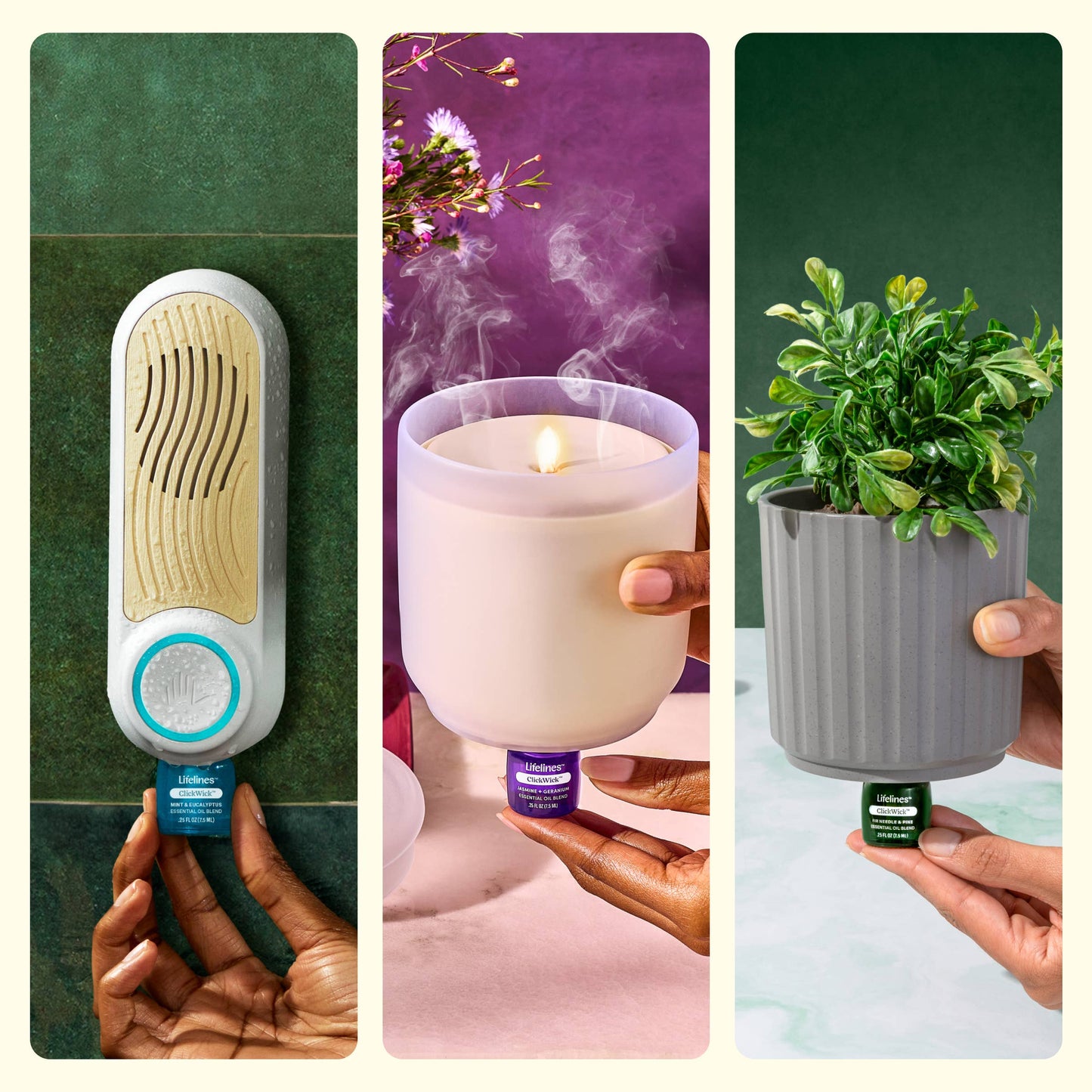 ClickWick™  Essential Oils Refills  4-pk Discovery Scents