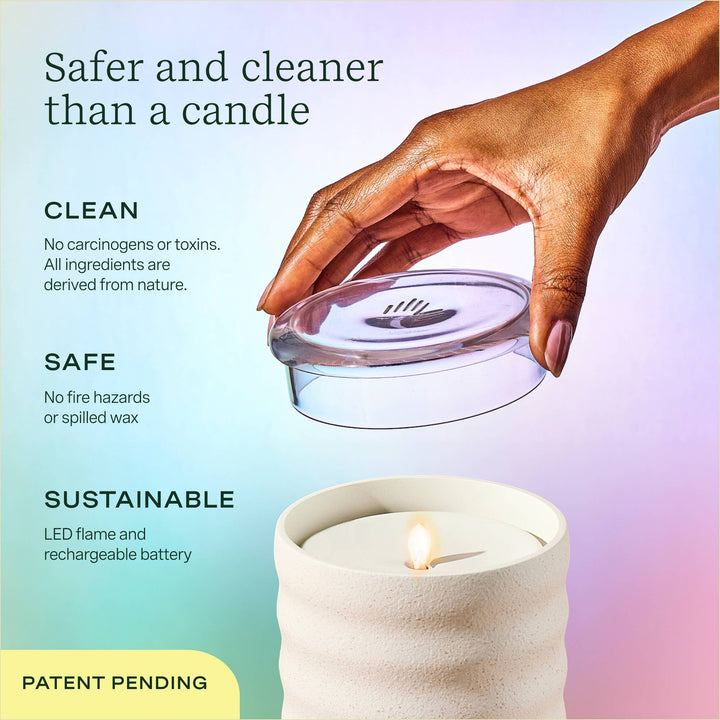 Flameless Candle Diffuser - Bubble (Cream)