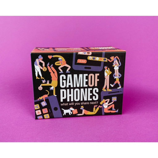 Game of Phones card game box – What will you share next?