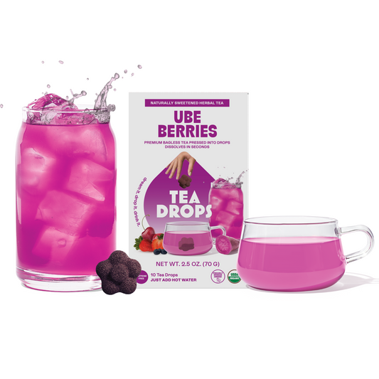 Ube Berrie Tea Box – 10 Organic Tea Drops
