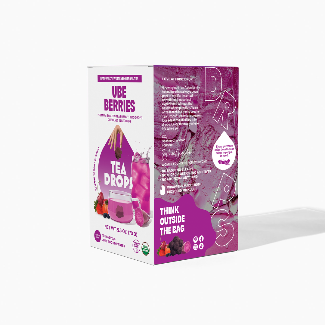 Ube Berrie Tea Box – 10 Organic Tea Drops