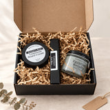 Gift box with kraft crinkle paper