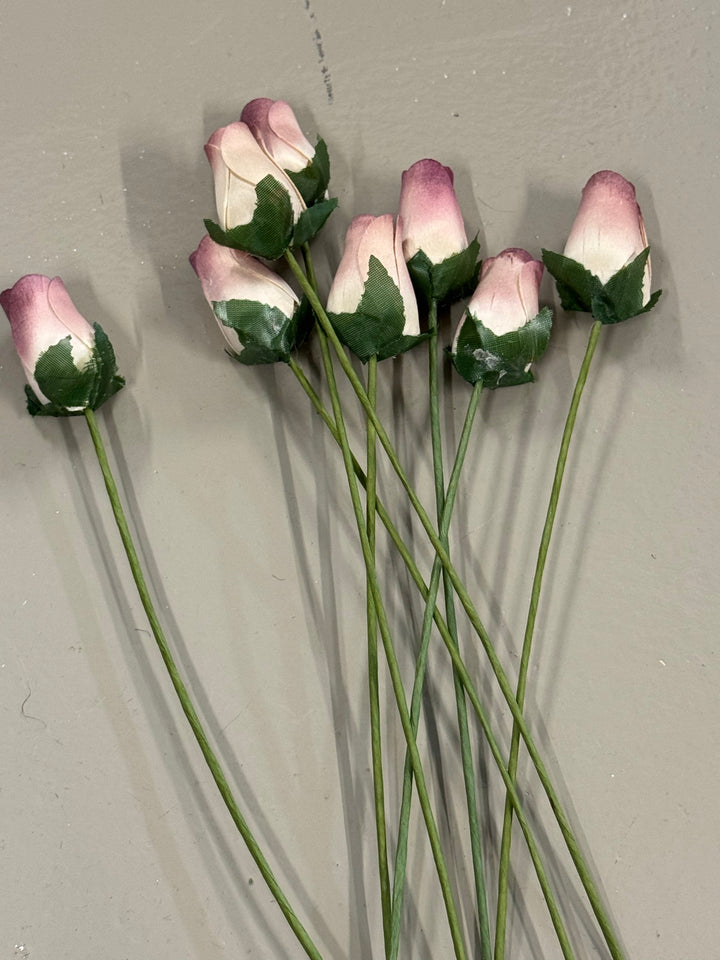 Lavender Tipped wooden rose