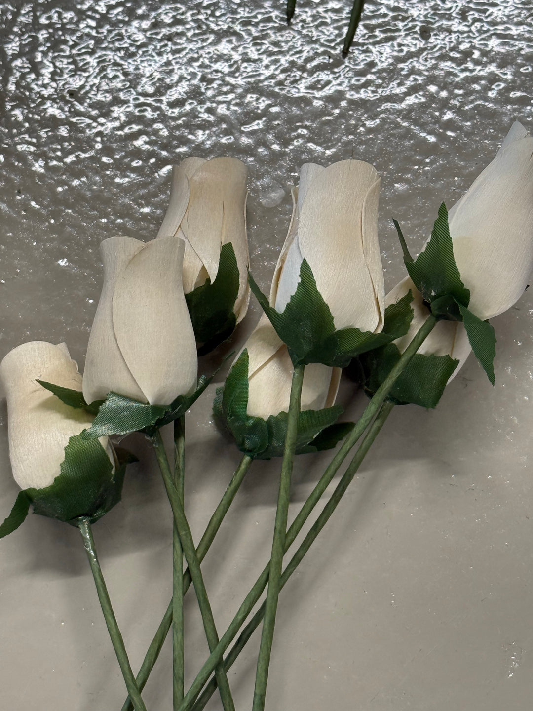Natural Ivory wooden rose